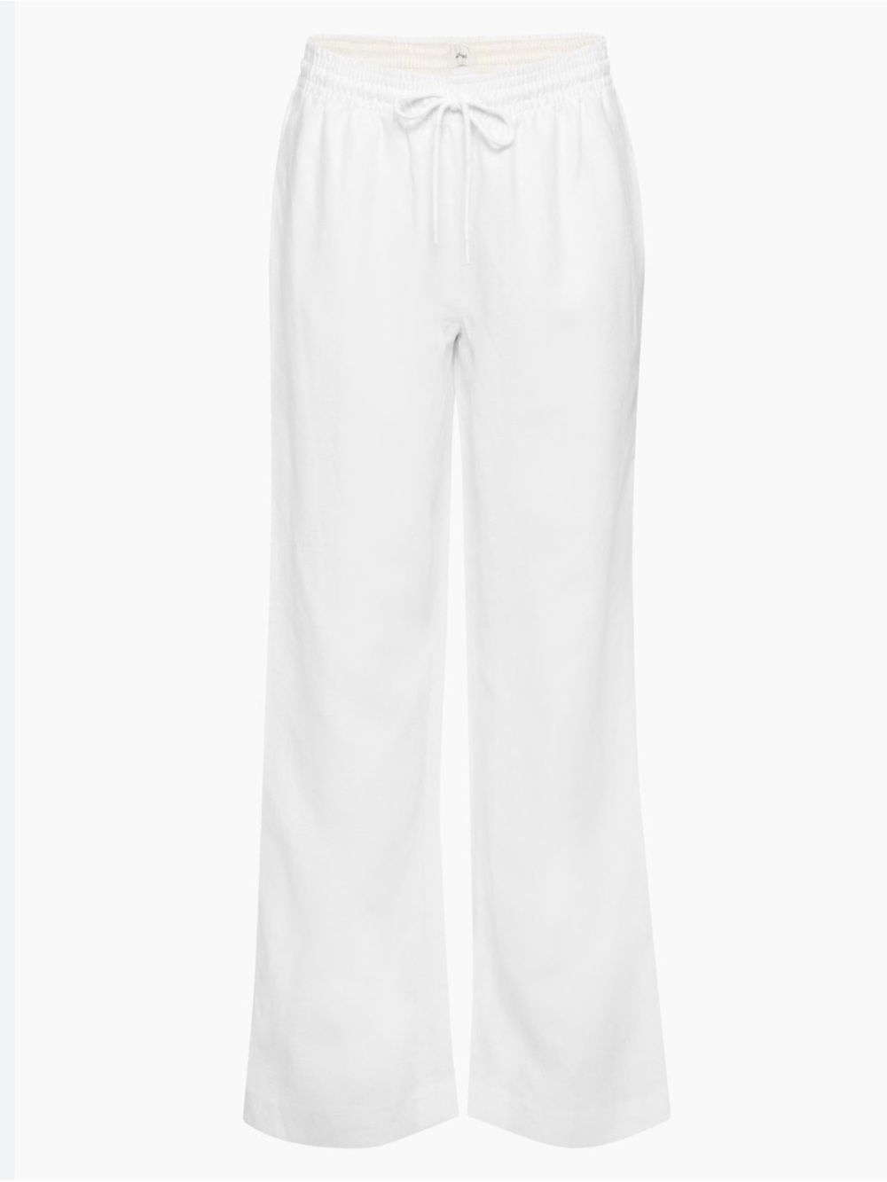 DYNAMITE WHITE WIDE LEG TROUSERS ELASTICATED WAIST OVERSIZED POCKETS SZ SMALL